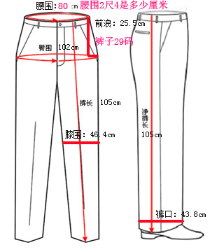 腰围2尺4示意图