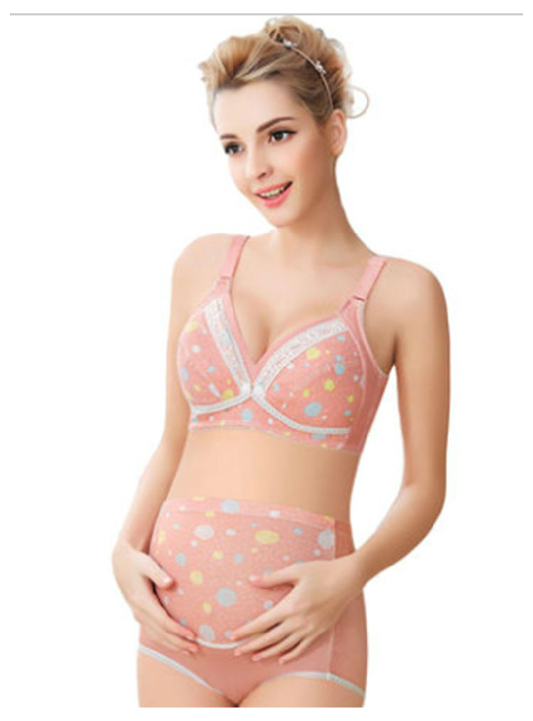 孕期内衣选择：哺乳内衣孕期喂奶胸罩舒适聚拢防下垂纯棉前开扣哺乳文胸内衣